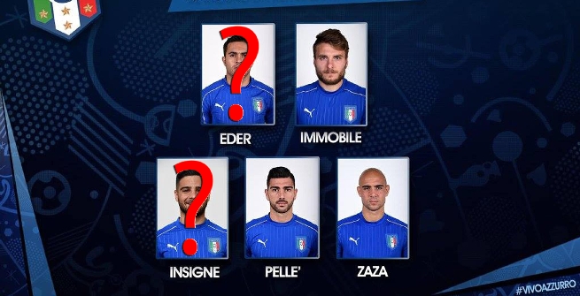 GLI ATTACCANTI SARANNO 4