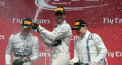 Il podio di Montreal (Afp)