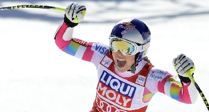Sci, SuperG Meribel: gioia Vonn, la festa è doppia Sci, SuperG Meribel: gioia Vonn, la festa è doppia