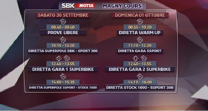 La Superbike a Magny-Cours: gli orari in tv e streaming