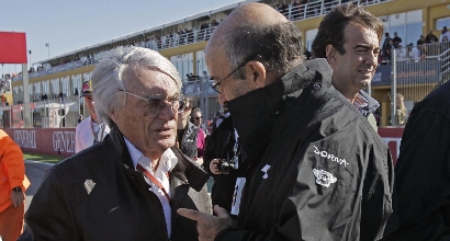 Ezpeleta ed Ecclestone (LaPresse)