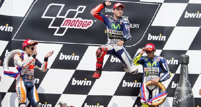 Il podio di brno (Afp)