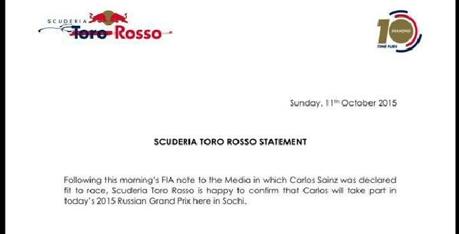 IL COMUNICATO DELLA TORO ROSSO
