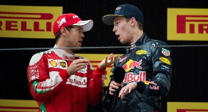 Vettel e Kvyat (Afp)