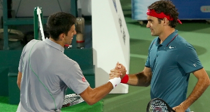 Federer e Djokovic - Afp Federer e Djokovic - Afp