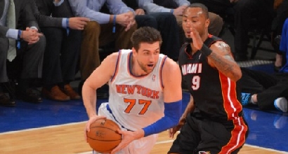 Nba: Bargnani show, i Knicks stendono Miami Nba: Bargnani show, i Knicks stendono Miami