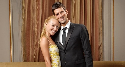 Djokovic e Jelena Ristic, foto Afp Djokovic e Jelena Ristic, foto Afp