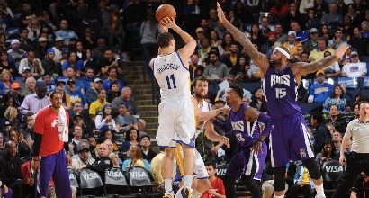 Klay Thompson, foto Afp Klay Thompson, foto Afp