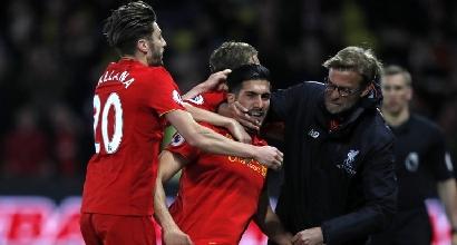 Premier: il Liverpool riparte con Emre Can, Watford al tappeto