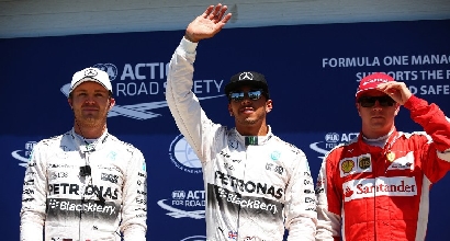 Rosberg, Hamilton e Raikkonen (Afp)