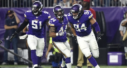 Nfl: quattro in fila per i Vikings, crisi Giants