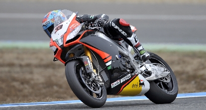 Marco Melandri sull'Aprilia Marco Melandri sull'Aprilia