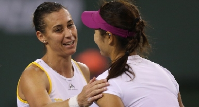 Flavia Pennetta e Na Li (Afp) Flavia Pennetta e Na Li (Afp)