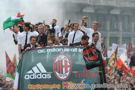 La festa del Milan La festa del Milan