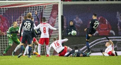 Bundesliga: Lipsia, il dominio non basta. L'Hertha cala il tris in dieci uomini