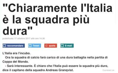 Per gli svedesi è stato un sorteggio da "incubo"