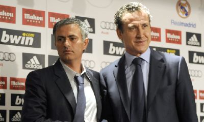Mourinho e Valdano (Afp) Mourinho e Valdano (Afp)