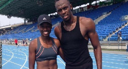 Candace Hill e Usain Bolt (Twitter)