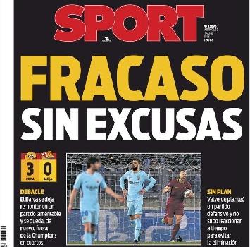 Il "Fracaso total" del Barcellona. E Iniesta: "Forse la mia ultima Champions"