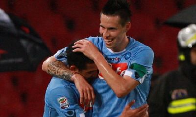 Lavezzi-Hamsik. Getty images Lavezzi-Hamsik. Getty images