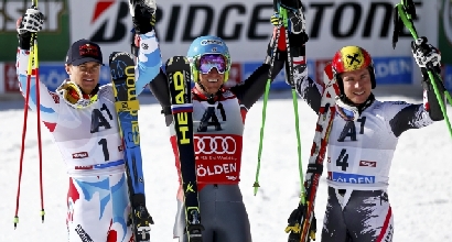 Il podio di Soelden (Reuters) Il podio di Soelden (Reuters)