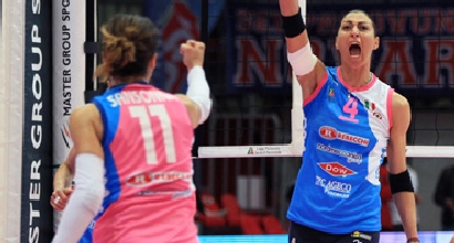 Volley, A1 femminile: Novara non ha scampo, Piacenza in finale Volley, A1 femminile: Novara non ha scampo, Piacenza in finale