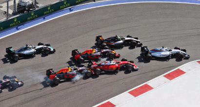 Incidente Kvyat-Vettel (LaPresse)