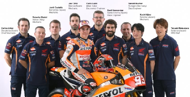 IL TEAM DI MARQUEZ