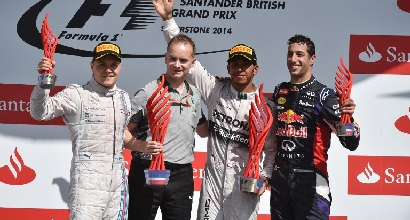 Il podio di Silverstone (Afp) Il podio di Silverstone (Afp)
