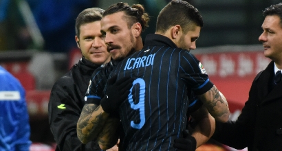 Osvaldo e Icardi, foto IPP Osvaldo e Icardi, foto IPP