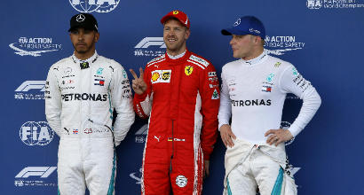 Vettel-Hamilton-Bottas, ANSA