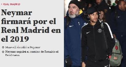 Il Mundo Deportivo scalda Real-Psg: Neymar ha già l'accordo con Perez, al Madrid dal 2019