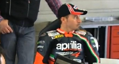 Biaggi sull'Aprilia Biaggi sull'Aprilia