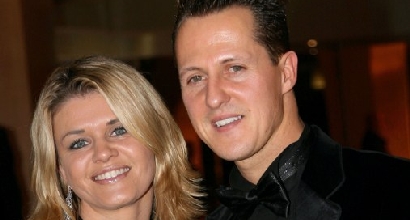 Corinna e Micheal Schumacher, foto Afp Corinna e Micheal Schumacher, foto Afp