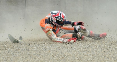 Marquez ko al Mugello (Afp) Marquez ko al Mugello (Afp)