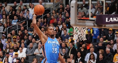 Kevin Durant contro i Lakers (Afp) Kevin Durant contro i Lakers (Afp)