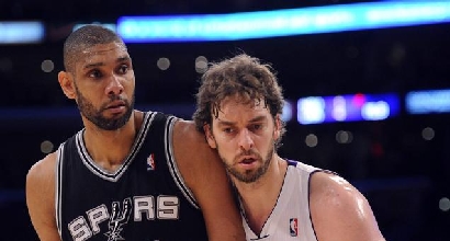 Pau Gasol e tim Duncan, foto IPP Pau Gasol e tim Duncan, foto IPP