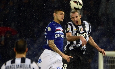 Chiellini e Icardi, Afp Chiellini e Icardi, Afp