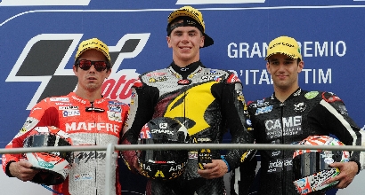 Il podio della Moto2 (Ansa) Il podio della Moto2 (Ansa)