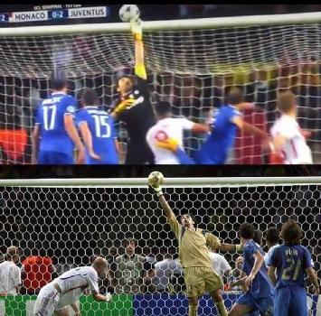 Infinito Buffon: fa 100 in Champions e para come nel 2006