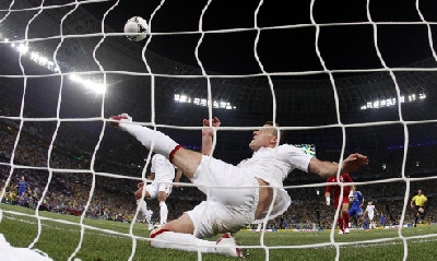 Il gol fantasma durante Inghilterra-Ucraina, foto LaPresse Il gol fantasma durante Inghilterra-Ucraina, foto LaPresse