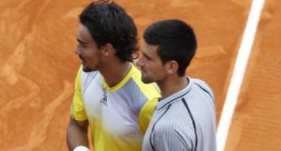 Fognini-Djokovic, foto Afp Fognini-Djokovic, foto Afp