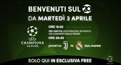 Mediaset accende il canale 20: si parte con Juve-Real in chiaro