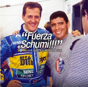 ANCHE MARADONA: "FORZA SCHUMI" ANCHE MARADONA: "FORZA SCHUMI"