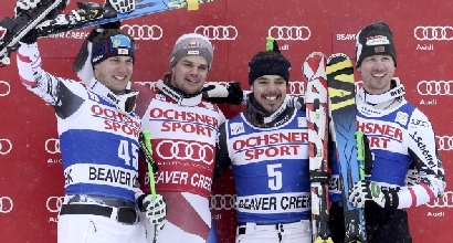 Il podio di Beaver Creek, foto Reuters Il podio di Beaver Creek, foto Reuters
