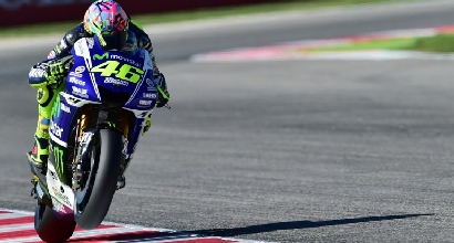 MotoGP: Valentino Rossi primo nel warm up MotoGP: Valentino Rossi primo nel warm up