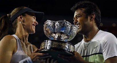 Martina Hingis e Leander Paes (Afp) Martina Hingis e Leander Paes (Afp)