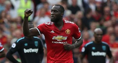 Premier League: Lukaku show, il Manchester United vince 4-0