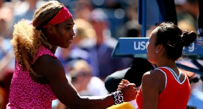 Serena Williams e Vania King, foto Afp Serena Williams e Vania King, foto Afp