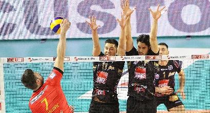 Volley, SuperLega: Civitanova implacabile, Perugia stende Trento